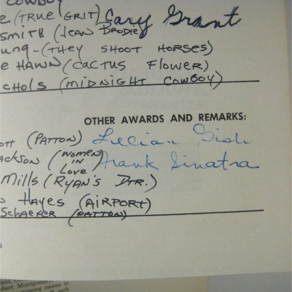 40 Years Oscars at the Academy Awards 1969 Bette Davis Robert Osborne STAIN - Picture 5 of 7